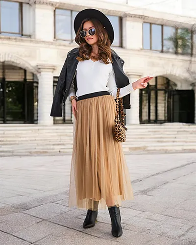 Royalfashion Damenmidirock mit Tüll