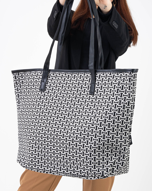 Schwarze Tasche mit Aufdruck - Accessoires