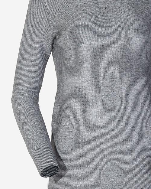 Жіноча сіра сукня-светр з горлом - Одяг