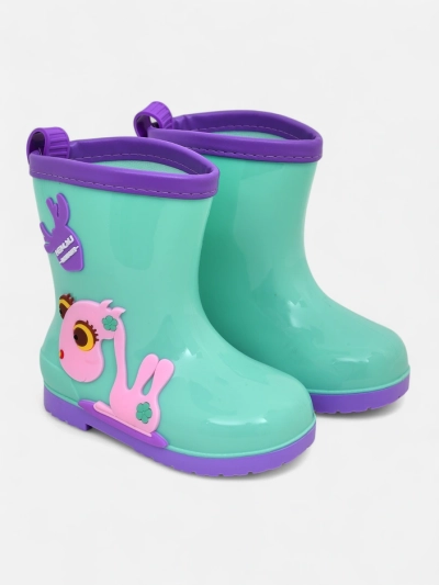 Royalfashion Kinder-Gummistiefel mit Funny Time Aufnähern