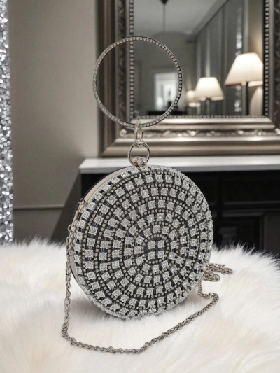 Royalfashion Damen Clutch Handtasche mit Zirkonia Elira Noir
