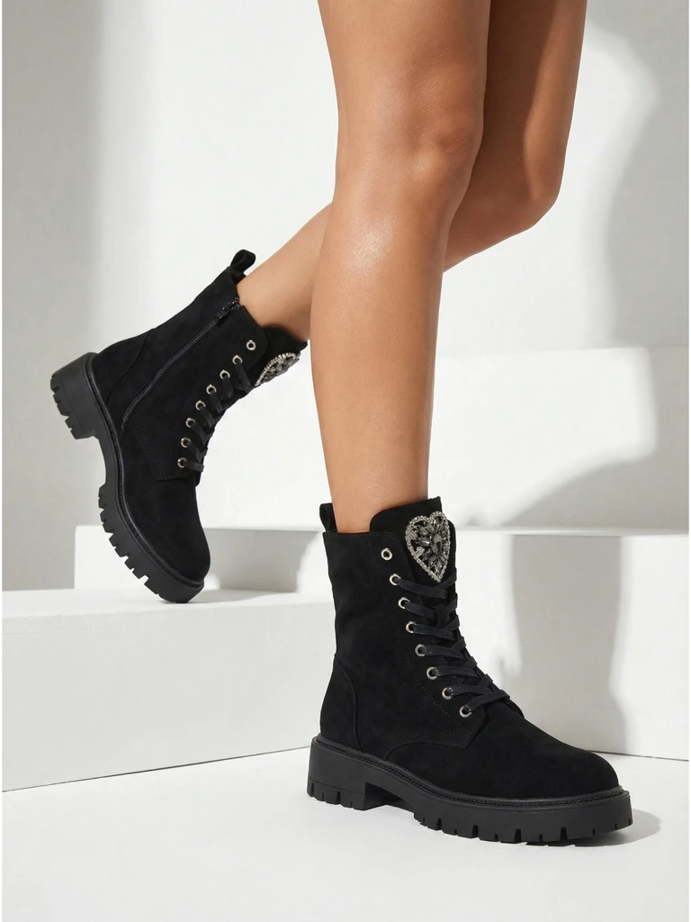 Damen Eco-Wildleder Stiefeletten Euni