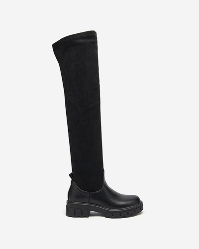 OUTLET Schwarzer Overknee-Stiefel für Damen Liki - Footwear