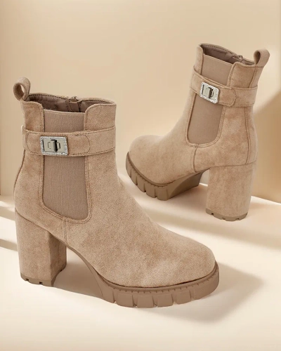 Royalfashion Damen Ankle Boots auf dem Pfosten Effo