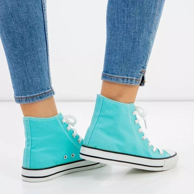 OUTLET High-Top-Sneaker für Damen in Hellblau Antonella - Schuhe