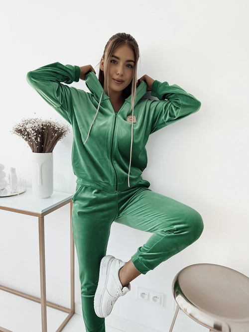 Комплект жіночих велюрових світшотів Royalfashion Green