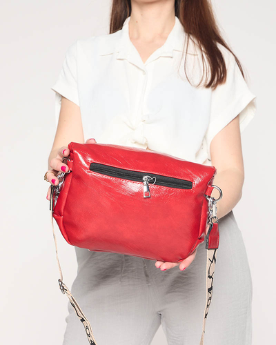 Червона маленька сумочка з білим написом - Аксесуари