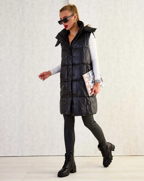 Royalfashion Довгий жіночий жилет з прострочкою