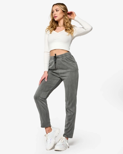 Graue Damen Stoffhose PLUS SIZE- Bekleidung