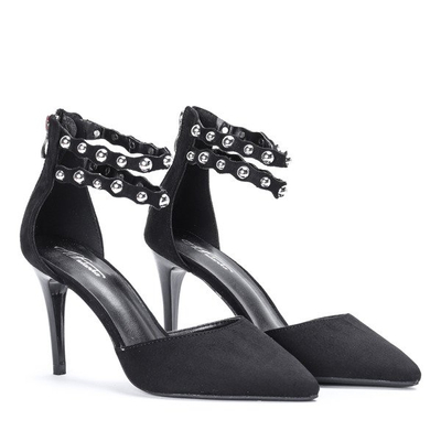 Schwarze High Heels mit dekorativer Schnalle Dayene - Footwear