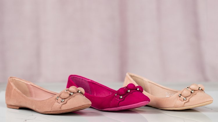 Fuchsia-Ballerinas mit Aya-Verzierungen - Schuhe 1