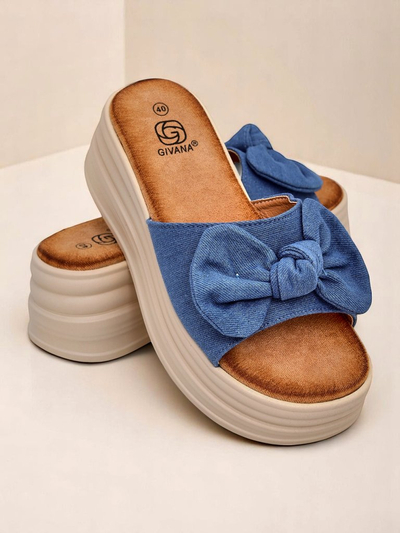 Royalfashion Damen Plateau-Slides Givan