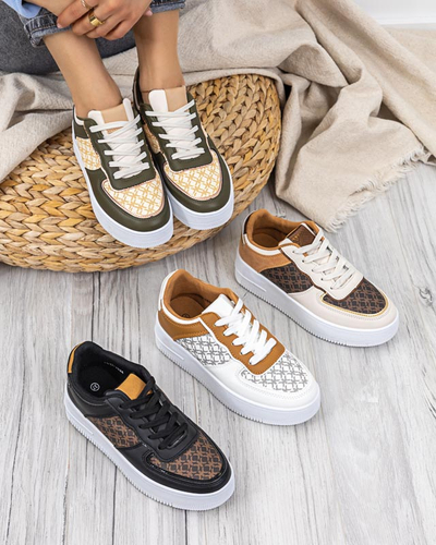 Weißer Damen-Sportschuh mit Glou-Print - Schuhe