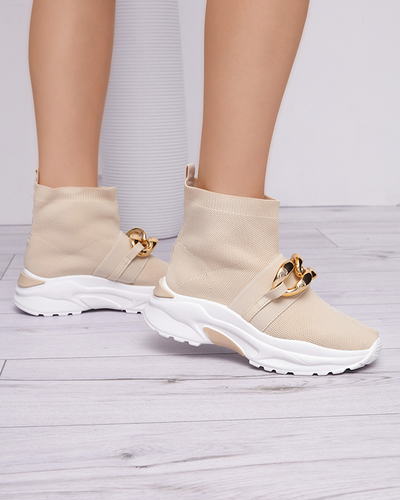 High Deveris Beige Sneaker für Damen - Schuhe