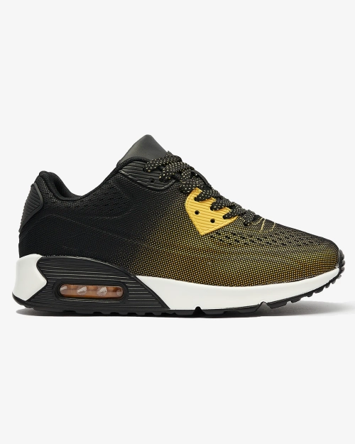 Чорні жіночі спортивні туфлі з жовтими вставками Letera - Взуття