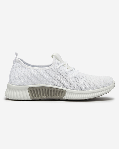 Білі жіночі тканинні спортивні кросівки Vobbu- Footwear