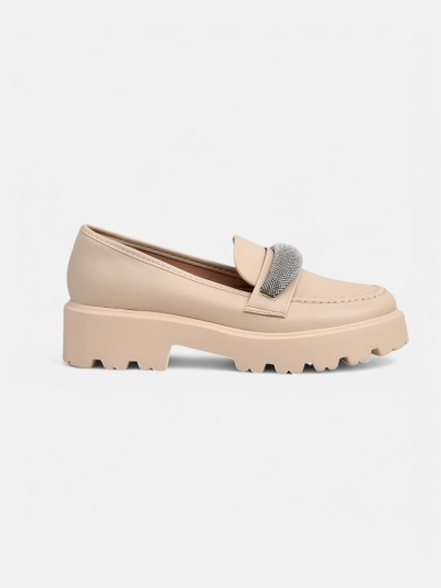 Royalfashion Damen-Mokassins mit Zirkonsteinen Emerne