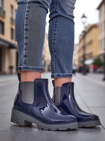 Royalfashion Lackierte Damen Gummistiefel Erismas