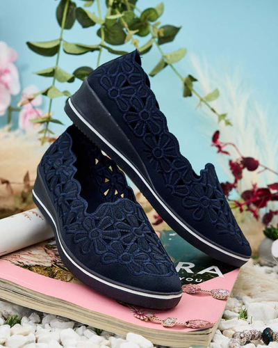 Royalfashion Damen Halbschuhe mit niedrigem Absatz Dellio