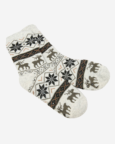 Royalfashion Weihnachtssocken hellgrau