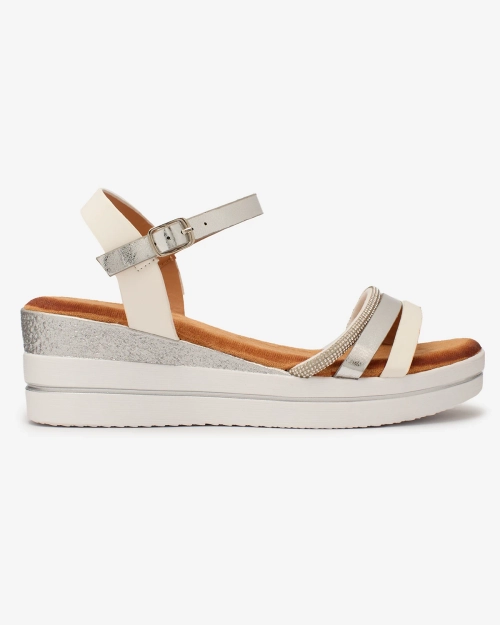 Royalfashion Жіночі срібні босоніжки на якорях Afocla срібло