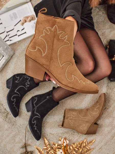 Velvet Ash Damen Cowboystiefel – mit Absatz