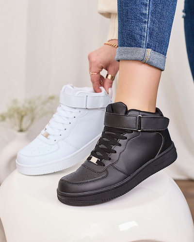 Royalfashion Sportliche Damen-Sneaker in Schwarz Futtes