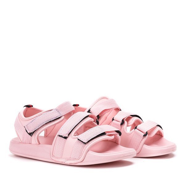 OUTLET Rosa Crista-Sandalen mit Klettverschluss - Schuhe