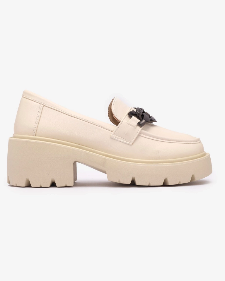 OUTLET Damen Mokassins in Creme Farbe Lopolla- Footwear