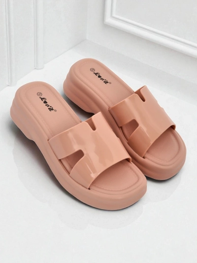 Royalfashion Damen Pantoletten mit dicker Sohle Nova Gloss