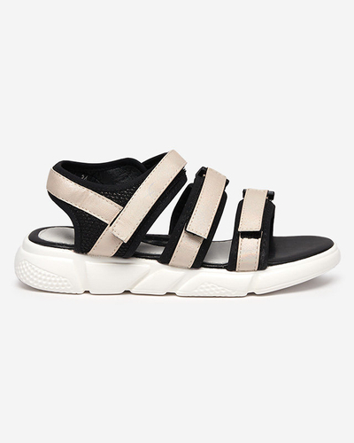 Mädchensandale mit Klettverschluss in beige Mumin-Shoes