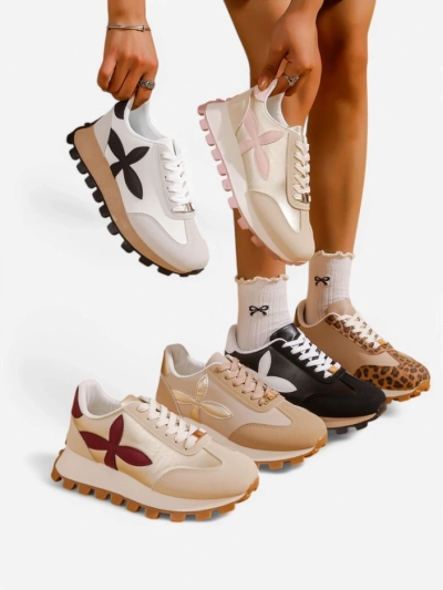 Royalfashion Damen Sport Sneakers auf einer dickeren Sohle Aloqa