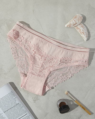 Damen-Spitzenhöschen in Rosa- Unterwäsche