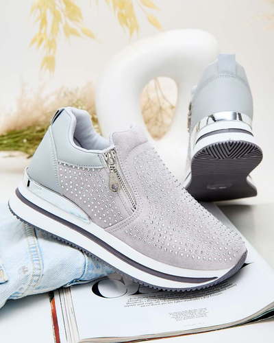 Royalfashion Damen Halbschuhe mit Zirkonen Mirconie