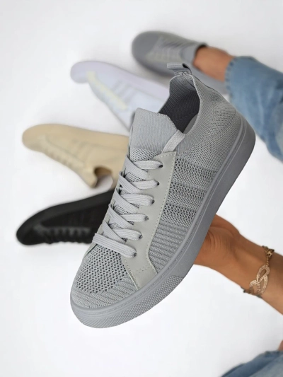 Androsia Graue Sneaker – Stilvolle flache Sportschuhe für Sommer und Frühling
