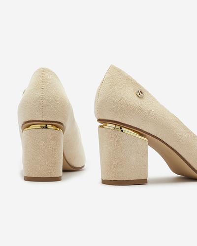 Beige Damen Pumps auf einem Pfosten Nanly- Footwear