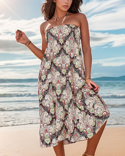 Royalfashion Damen Midikleid mit Druck