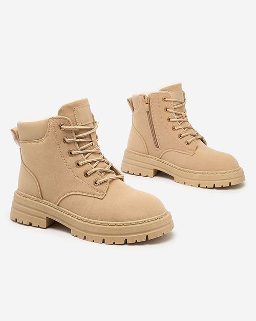 Royalfashion Світло-коричневі жіночі утеплені черевики-трапери Radoras