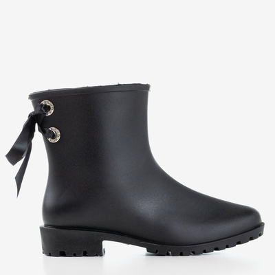 Чорні гумові дощовики від парасольки матові - Wellies