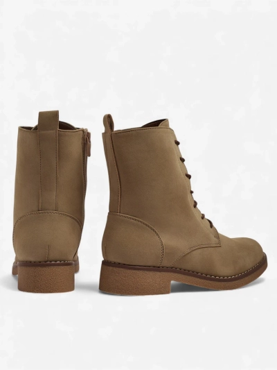 Еко шкіряні матові шнуровані жіночі ботільйони Treviline