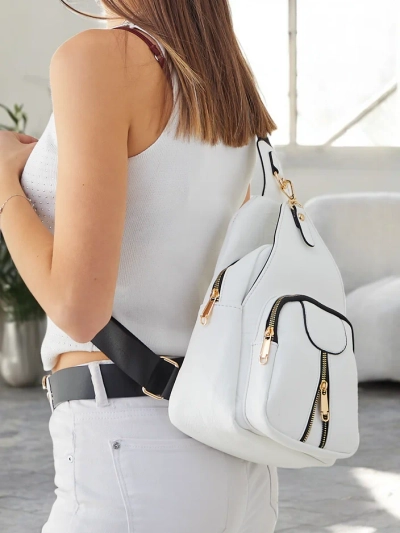 Royalfashion Kleiner Damen-Rucksack aus ökologischem Leder mit einem Bären für eine Schulter