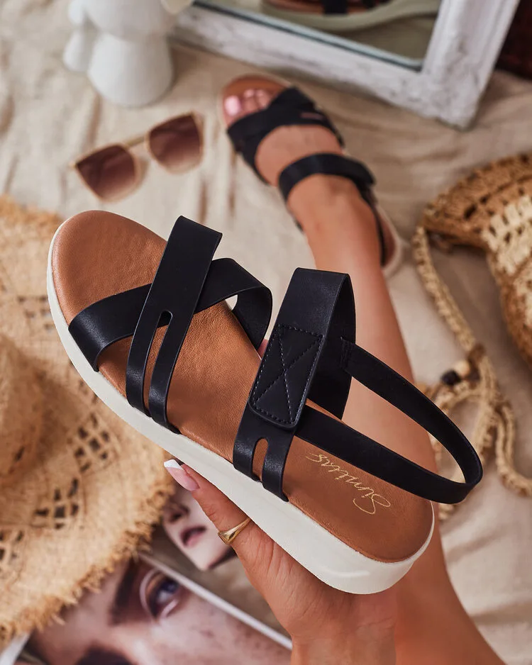 Royalfashion Damen Sinom Sandalen aus Öko-Leder