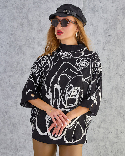Royalfashion Women's Thin Print Sweater
