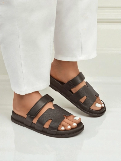 Royalfashion Damen-Pantoletten aus Öko-Leder FlexiComfi