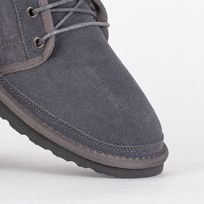 Kinderstiefeletten Luna Taubengrau Leder Bequem für den Winter