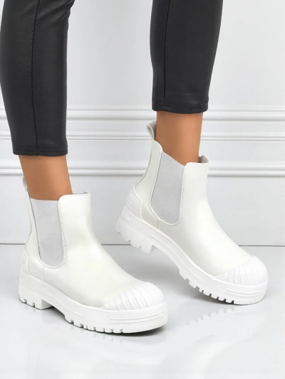Plateau Stiefeletten aus Öko-Leder Amber Veil