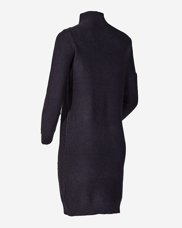 Violettes Pulloverkleid mit Rollkragen für Damen - Kleidung