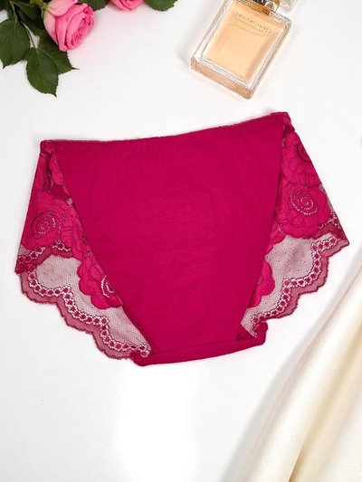 Royalfashion Baumwoll-Damen-Slips, Baumwoll-Bikini-Schnitt mit Spitze Spitzekomfort