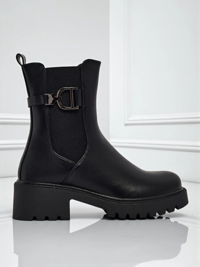 Höhere Damenstiefeletten aus Öko-Leder Ovella