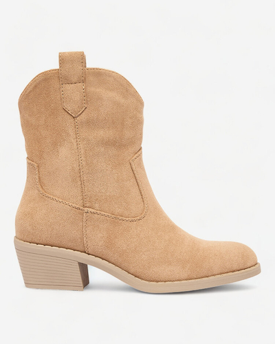 Royalfashion Hellbraune isolierte Damen-Cowboystiefel Bronco